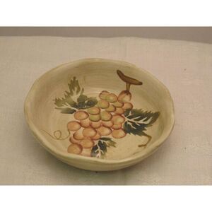 Tabletops Gallery Cabernet‎ Individual Dip Bowl Plate Brown Grapes